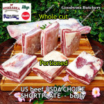 Beef belly samcan SHORTPLATE USDA US CHOICE frozen sliced FATTY >50% FAT +/- 1kg price/kg (any brand in stock)